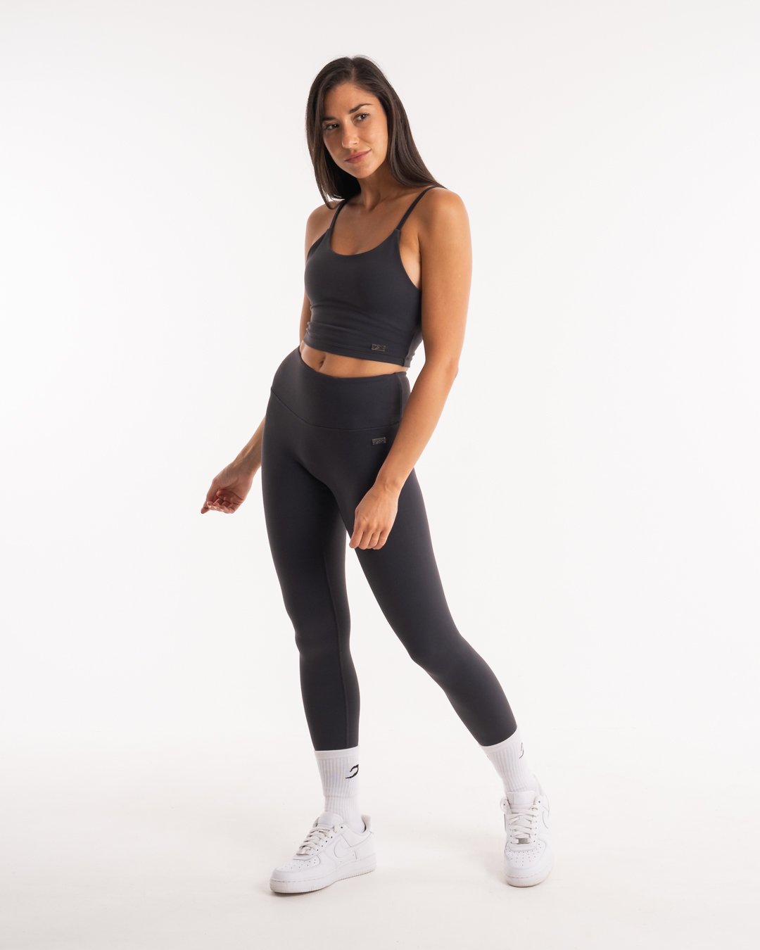 Delia Tank Bra - Charcoal