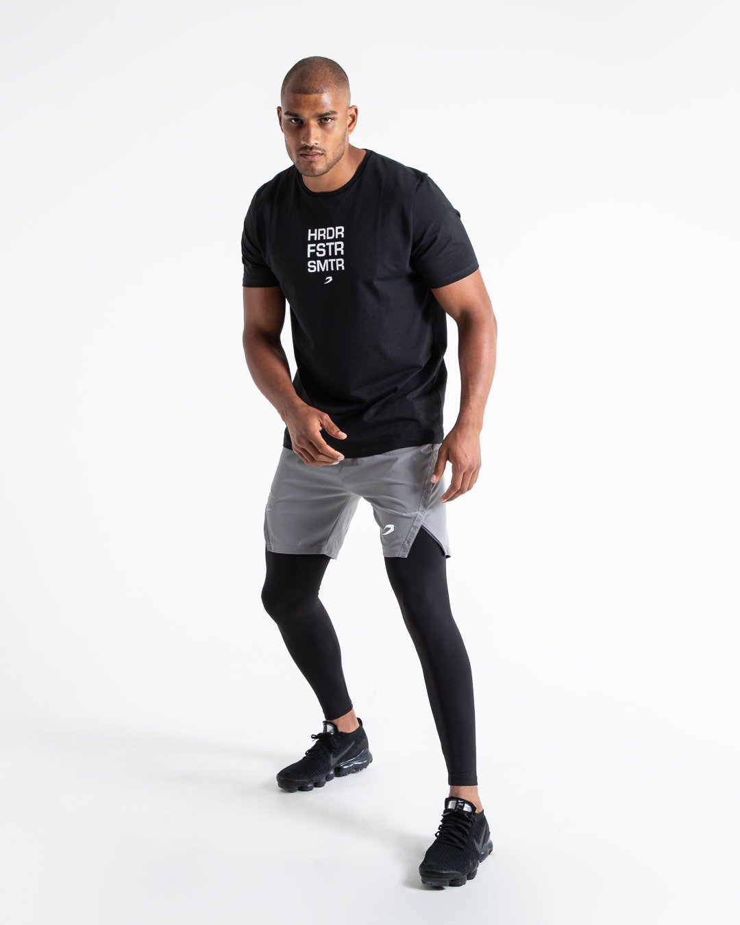 HRDR FSTR SMTR T-Shirt - Black