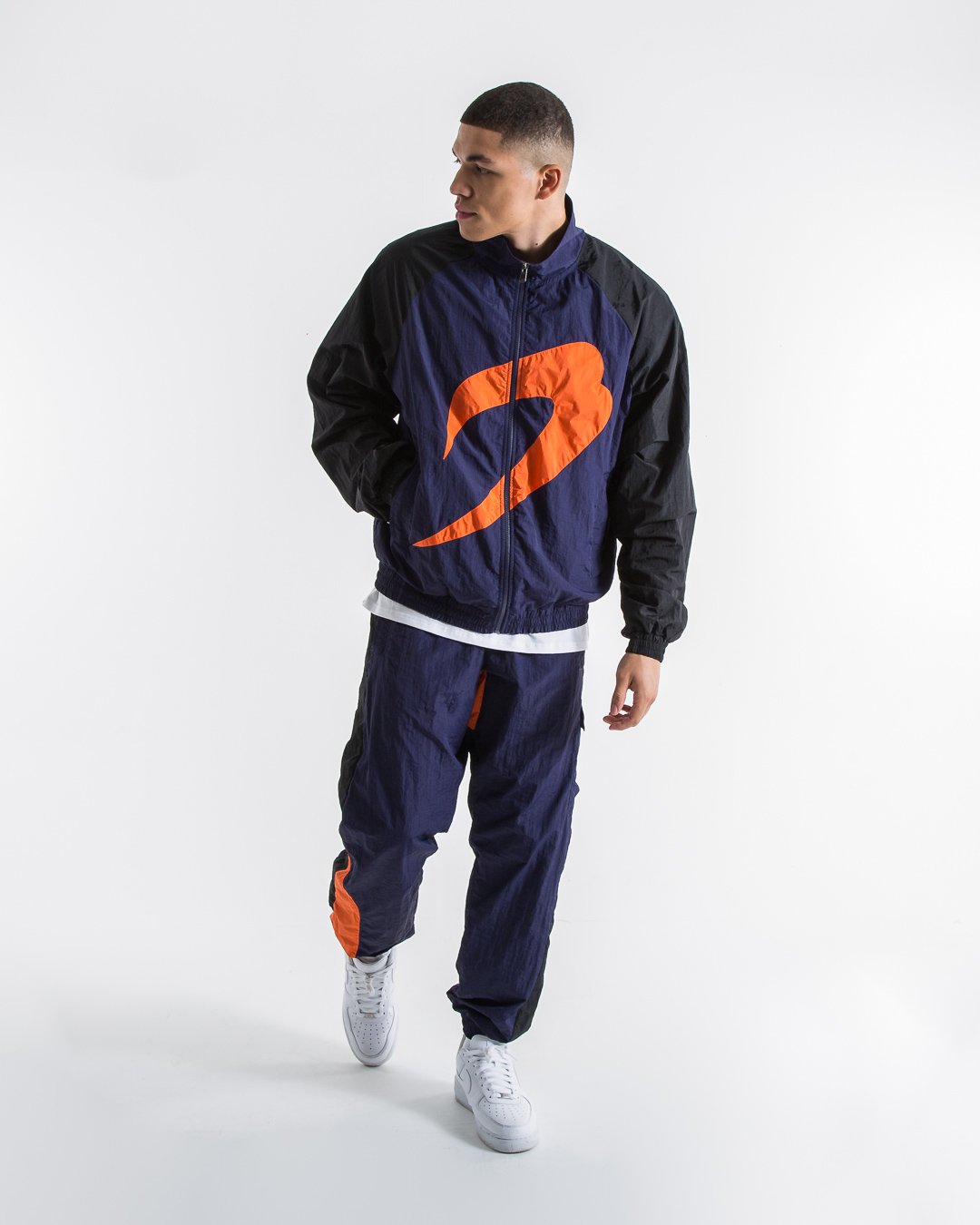 Walker Track Bottoms - Black/Navy/Orange - BOXRAW