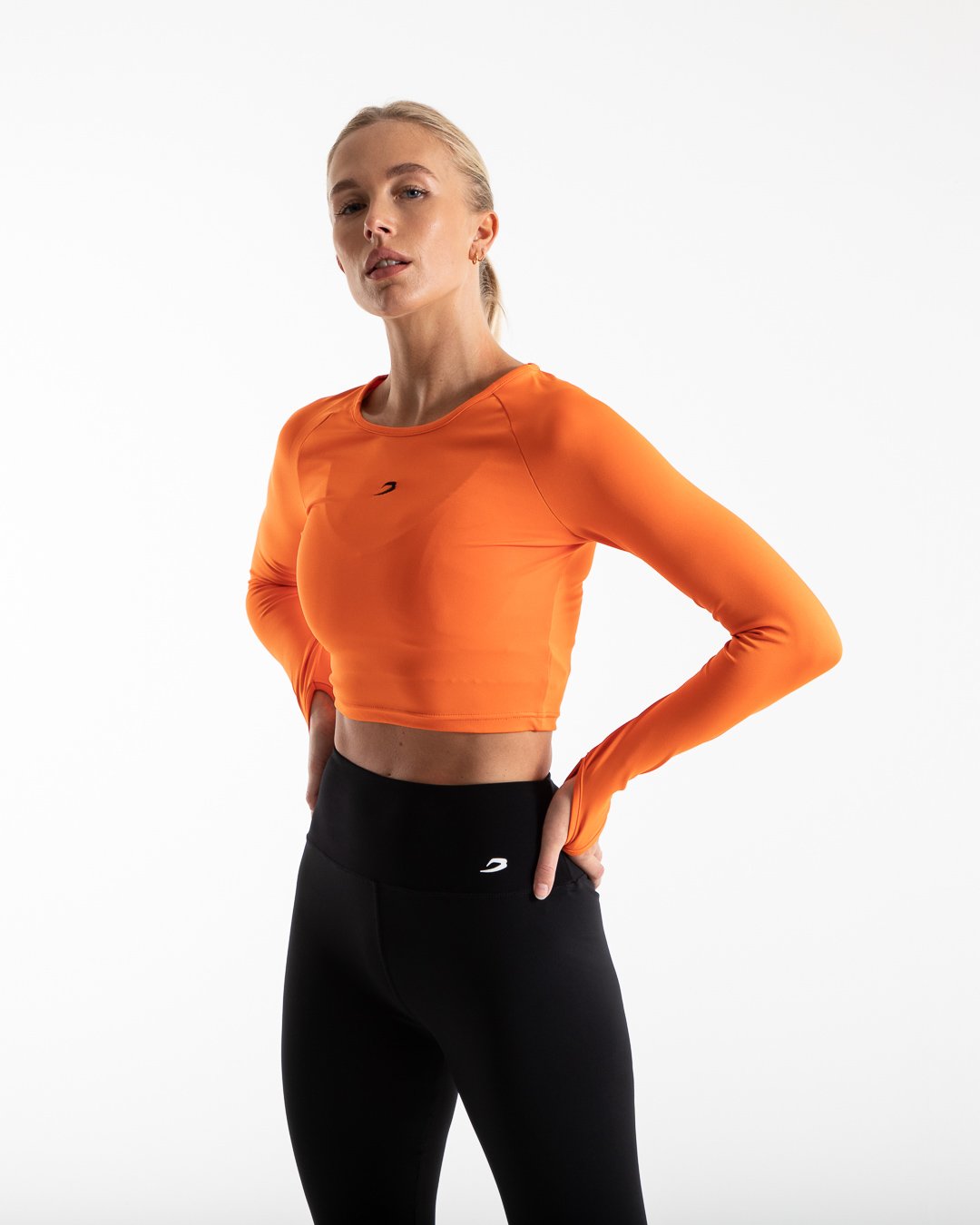 Crop Top Long Sleeve - Orange