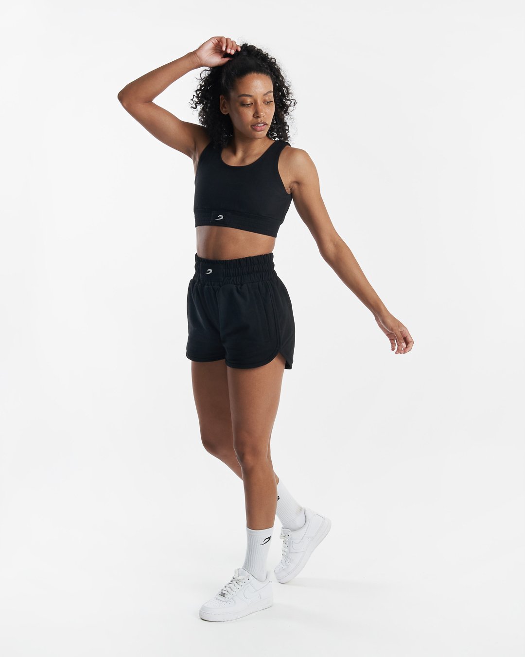 Kim Boxing Style Cotton Shorts - Black | BOXRAW