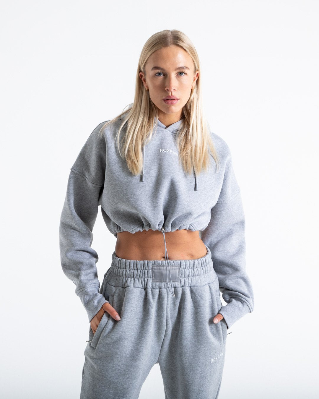 Johnson Cropped Hoodie - Grey