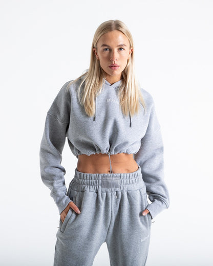 Johnson Cropped Hoodie - Grey