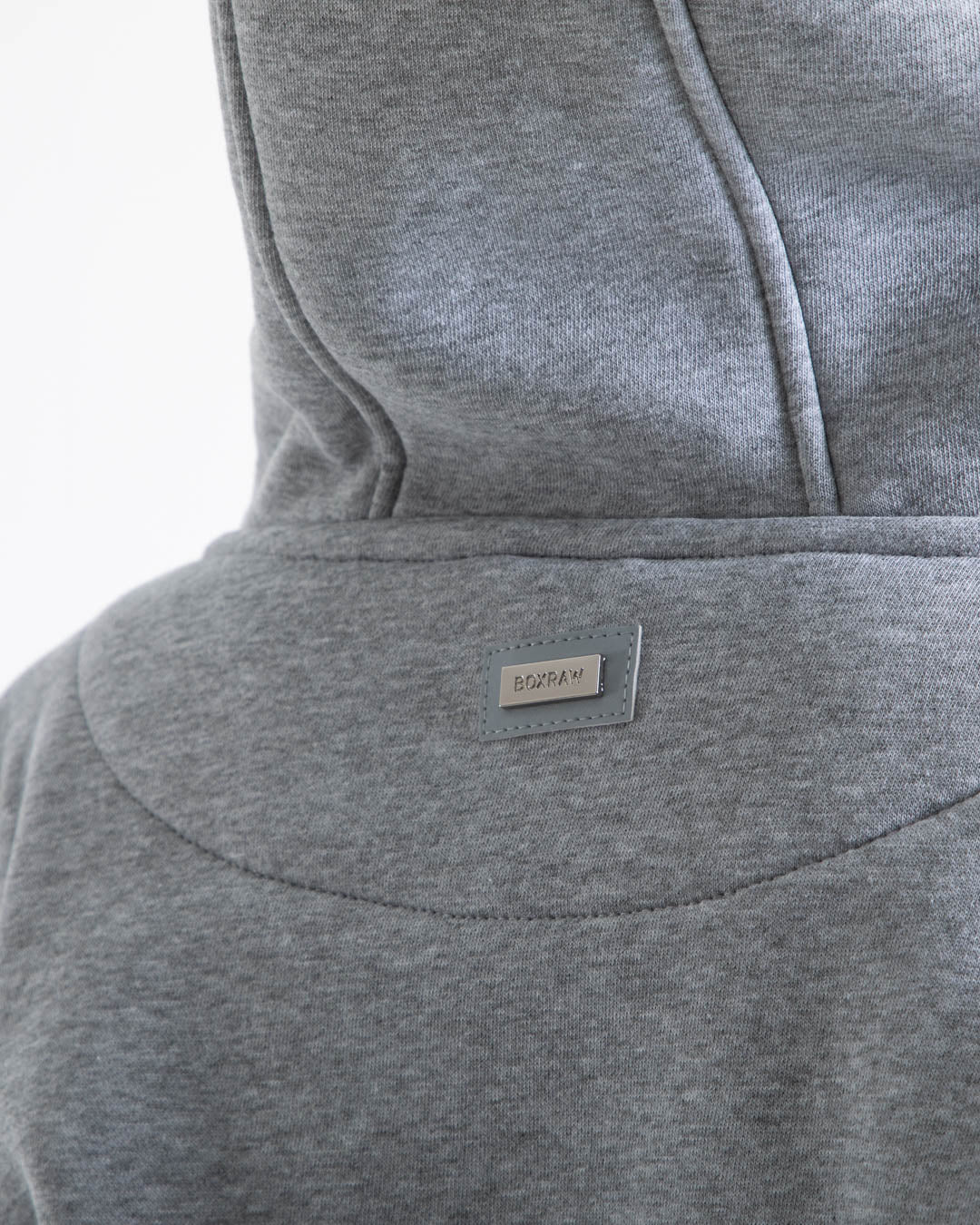 Johnson Cropped Hoodie - Grey