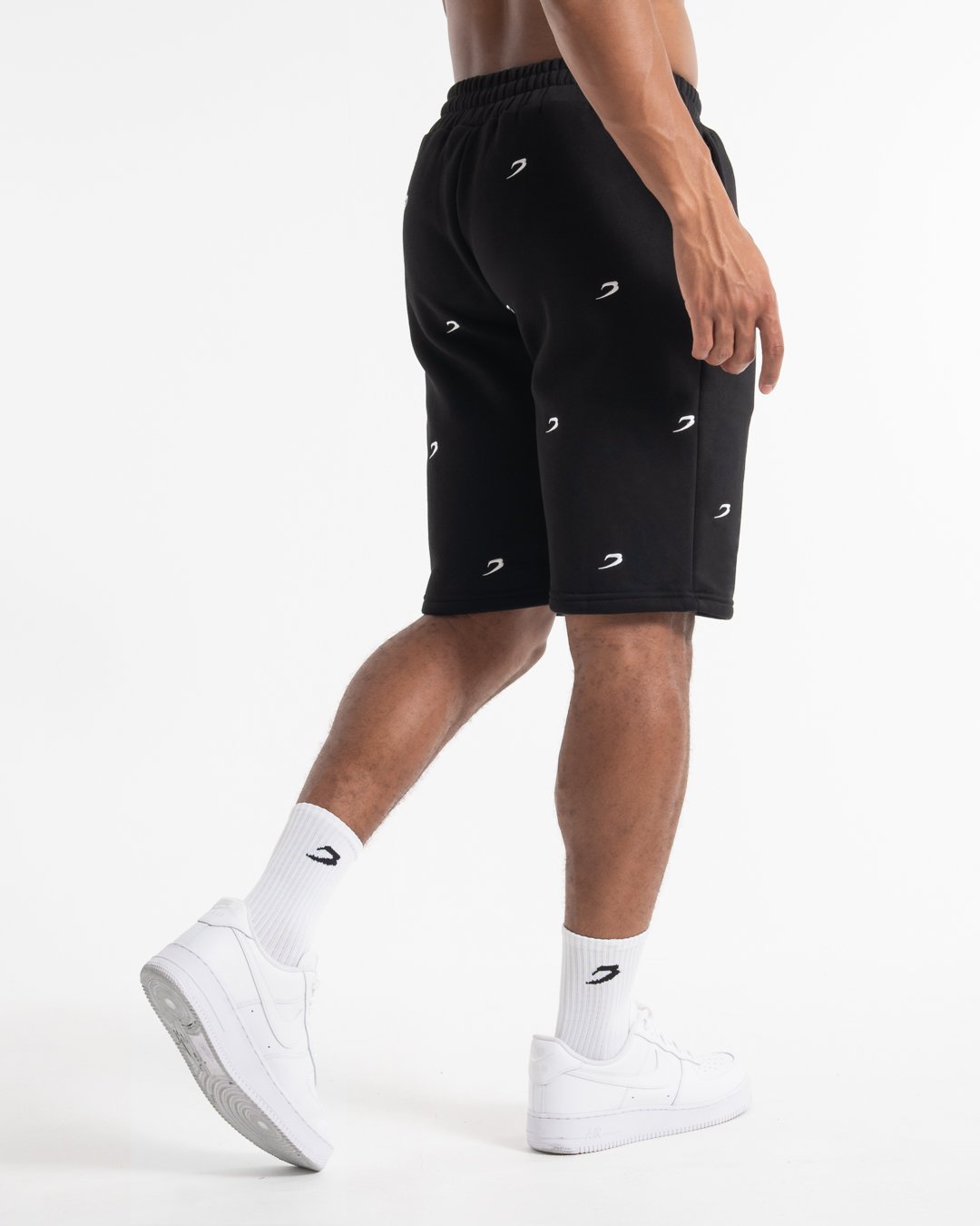 All Over Strike Logo Shorts - Black | BOXRAW