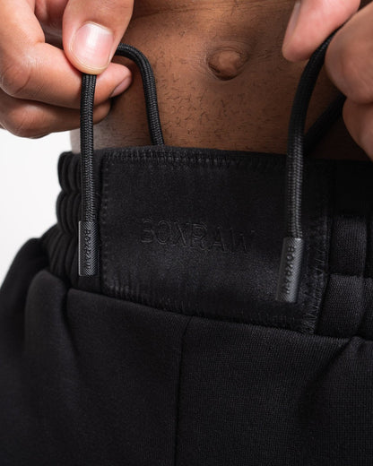 All Over Strike Logo Shorts - Black | BOXRAW