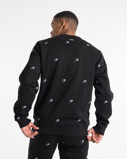 All Over Strike Logo Sweatshirt - Black | BOXRAW