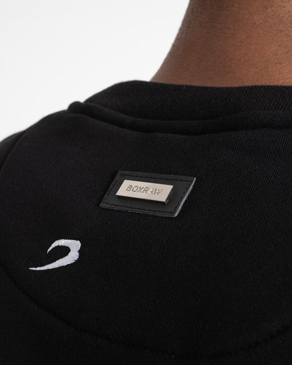 All Over Strike Logo Sweatshirt - Black | BOXRAW
