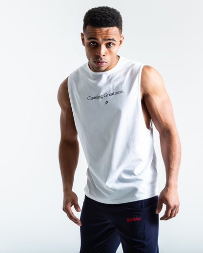 BOXRAW Chasing Greatness Muscle Tank - White