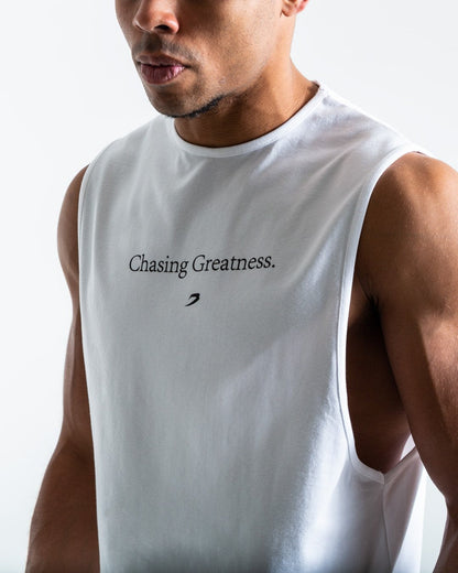 BOXRAW Chasing Greatness Muscle Tank - White