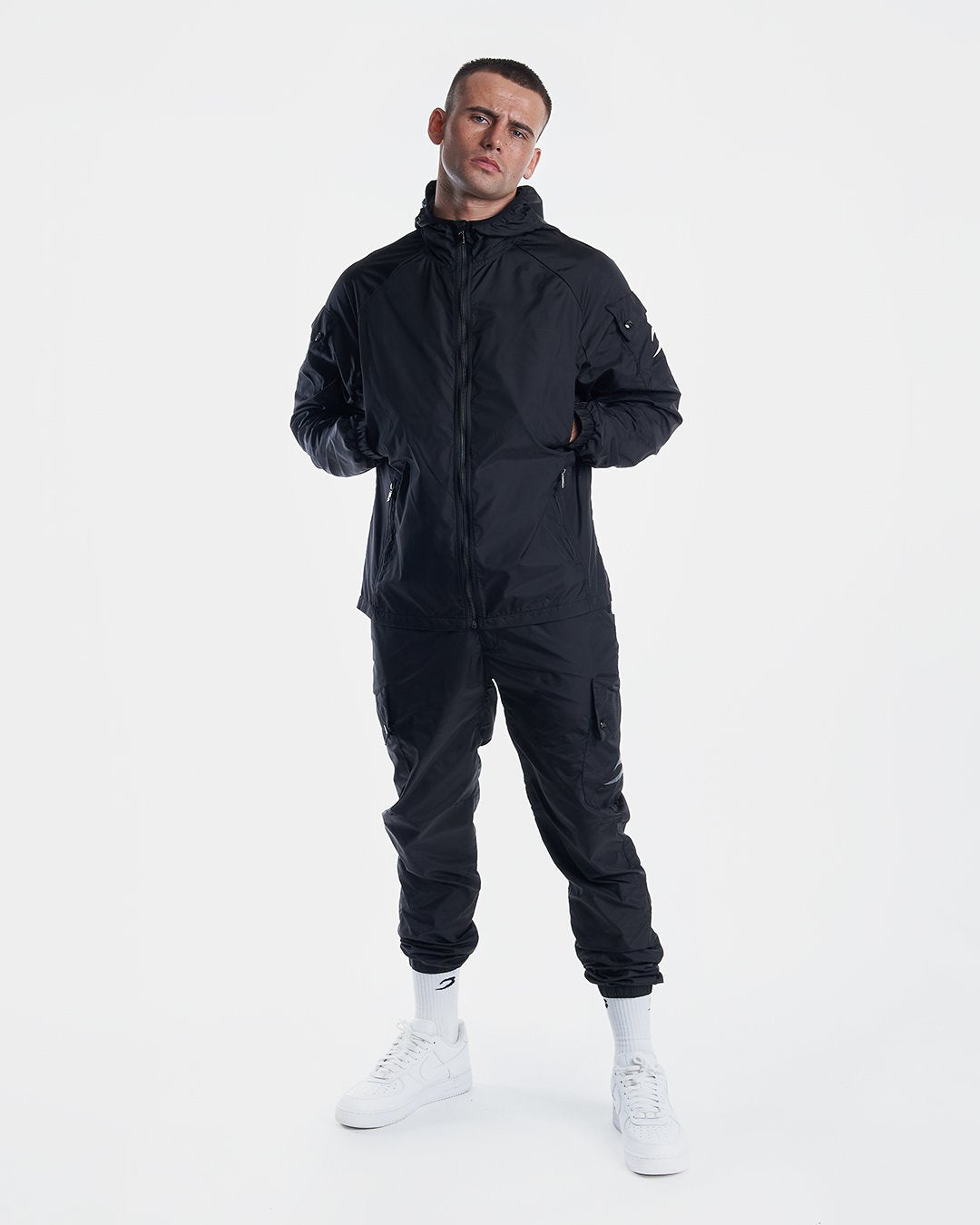 Dundee Windbreaker Jacket - Black - BOXRAW