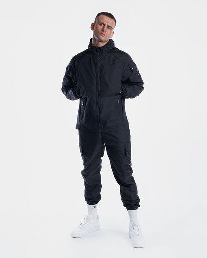 Dundee Windbreaker Jacket - Black - BOXRAW