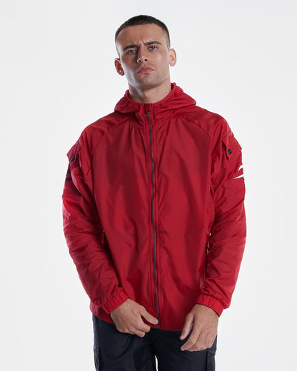 Dundee Windbreaker Jacket - Red - BOXRAW