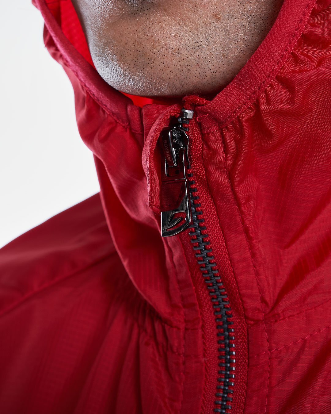 Dundee Windbreaker Jacket - Red - BOXRAW