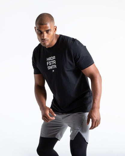 HRDR FSTR SMTR T-Shirt - Black