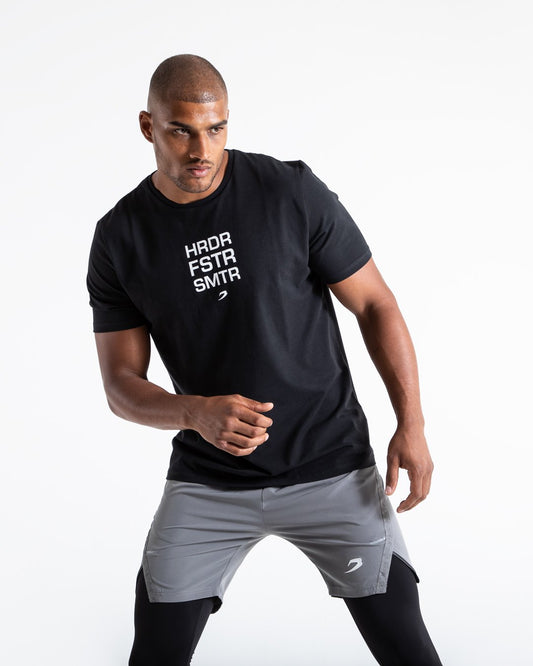 HRDR FSTR SMTR T-Shirt - Black