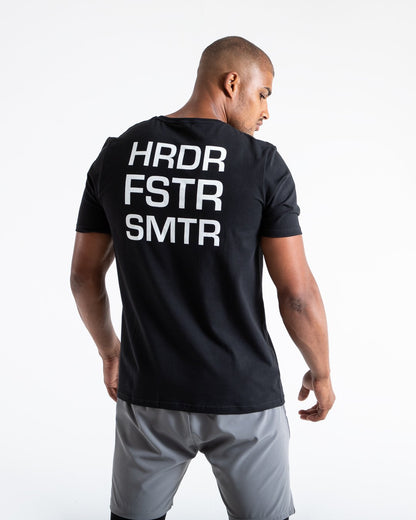 HRDR FSTR SMTR T-Shirt - Black
