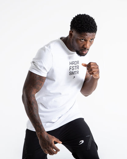 HRDR FSTR SMTR T-Shirt - White