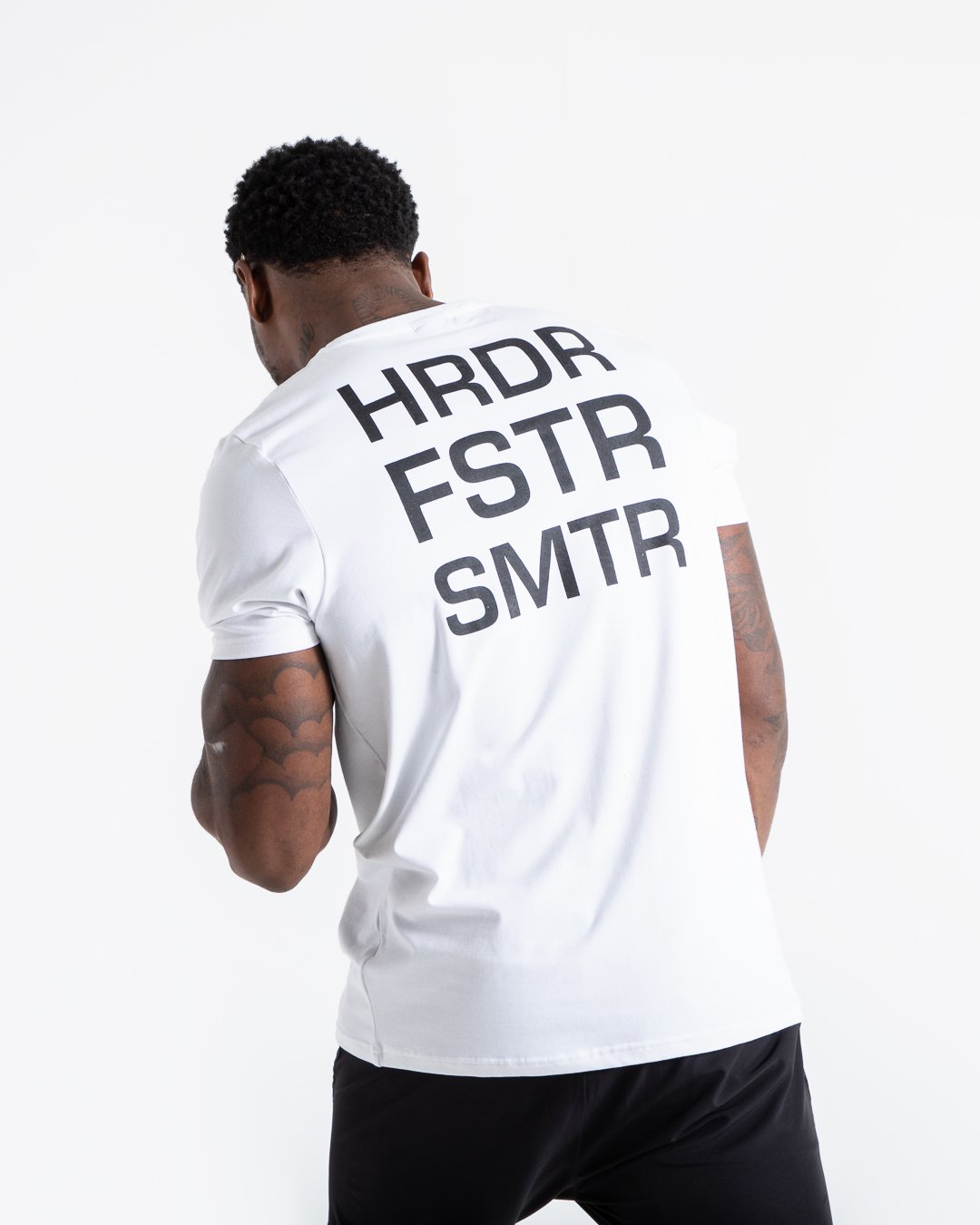 HRDR FSTR SMTR T-Shirt - White