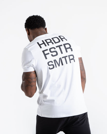 HRDR FSTR SMTR T-Shirt - White