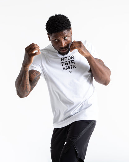 HRDR FSTR SMTR T-Shirt - White