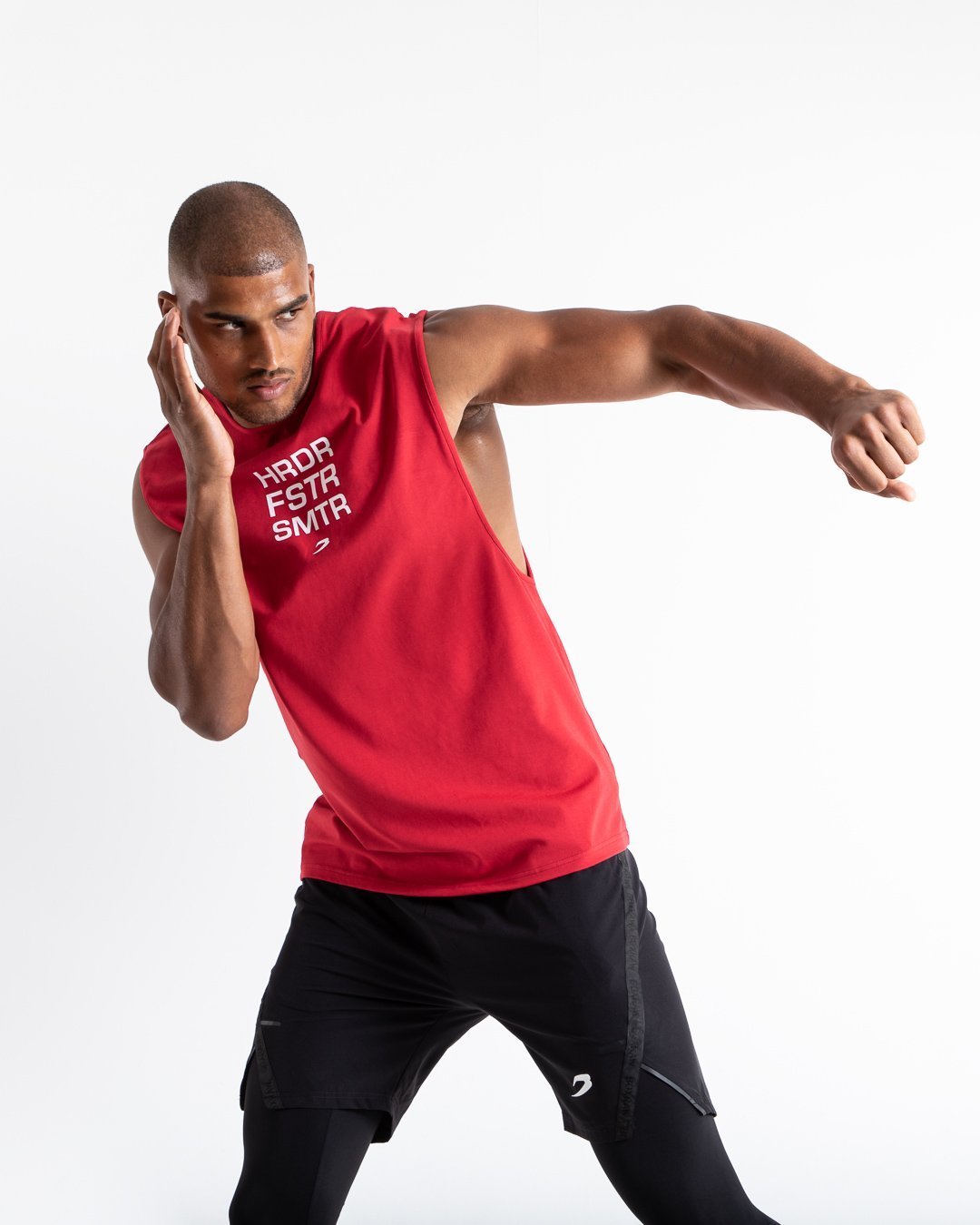 HRDR FSTR SMTR Muscle Tank - Red