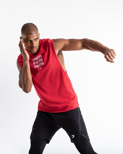 HRDR FSTR SMTR Muscle Tank - Red
