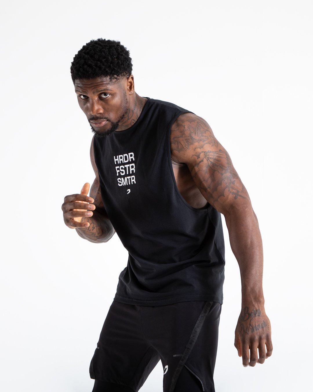 HRDR FSTR SMTR Muscle Tank - Black