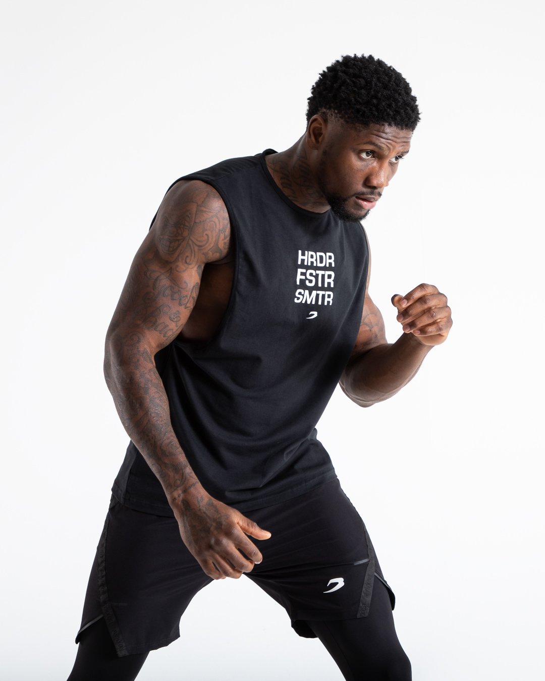 HRDR FSTR SMTR Muscle Tank - Black