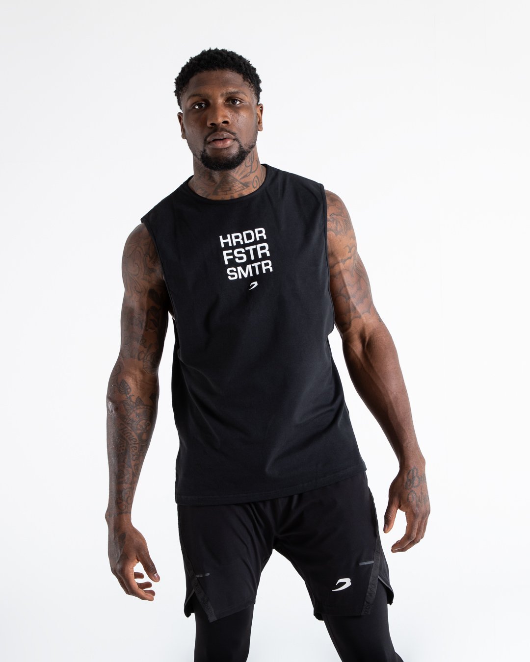 HRDR FSTR SMTR Muscle Tank - Black