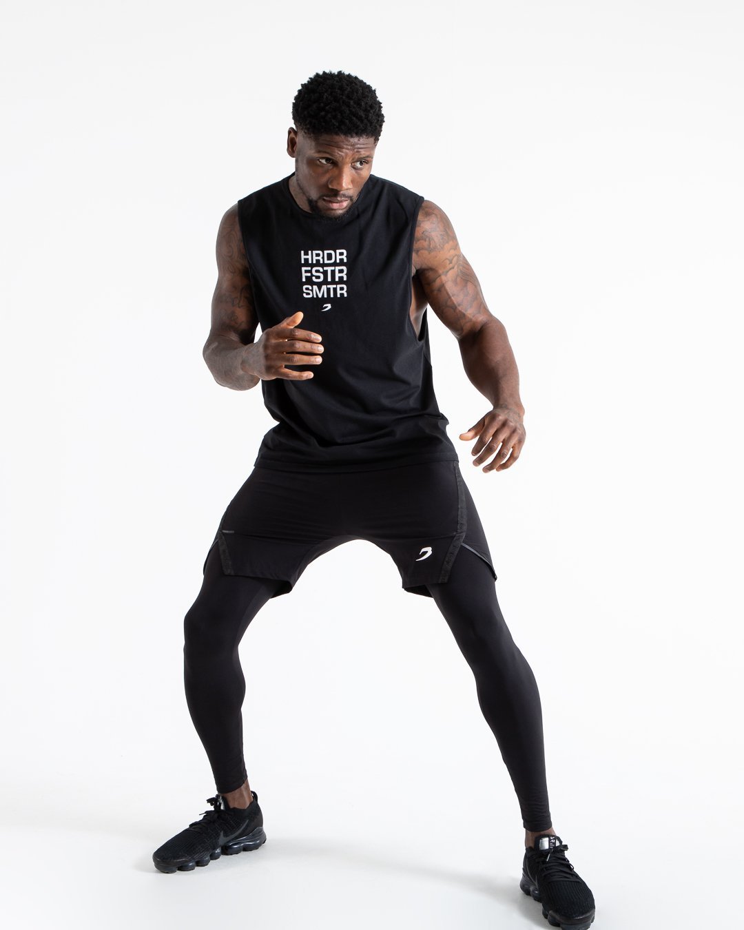 HRDR FSTR SMTR Muscle Tank - Black