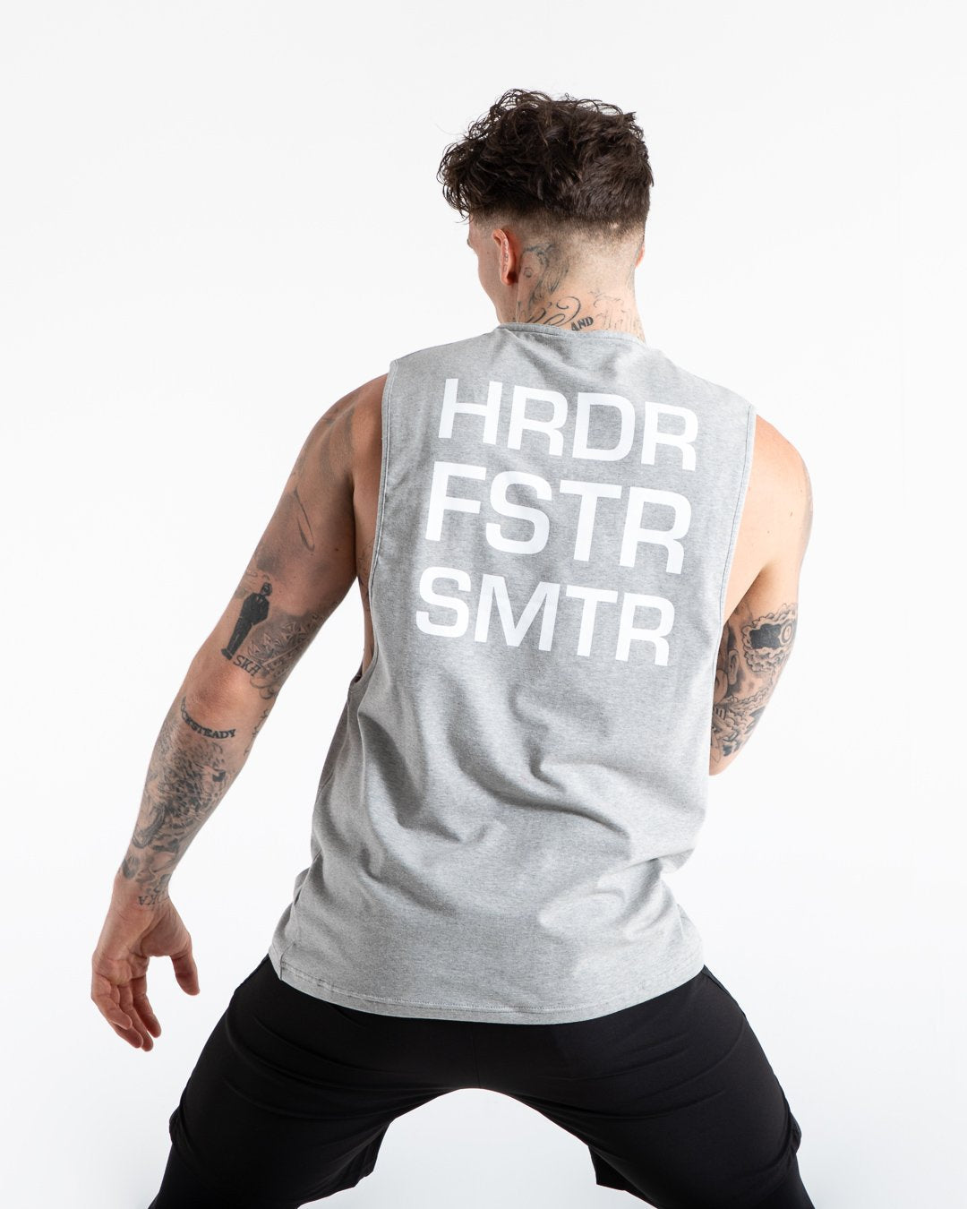HRDR FSTR SMTR Muscle Tank - Grey