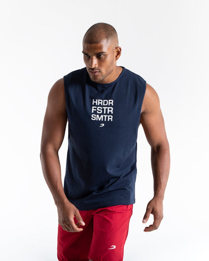 HRDR FSTR SMTR Muscle Tank - Navy