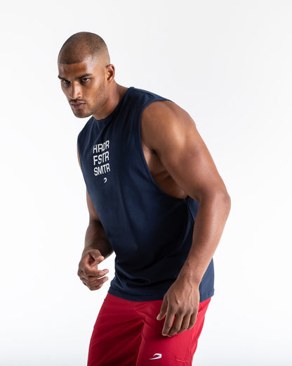 HRDR FSTR SMTR Muscle Tank - Navy