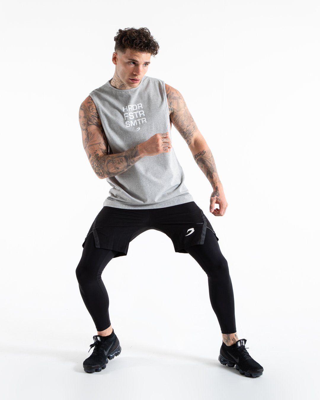 HRDR FSTR SMTR Muscle Tank - Grey