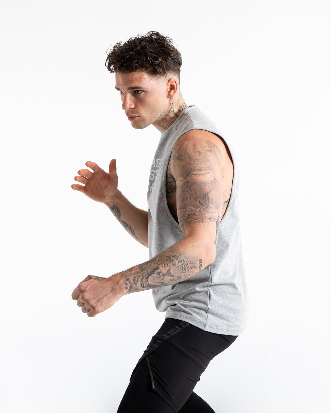 HRDR FSTR SMTR Muscle Tank - Grey