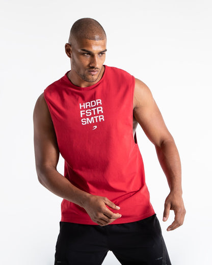HRDR FSTR SMTR Muscle Tank - Red