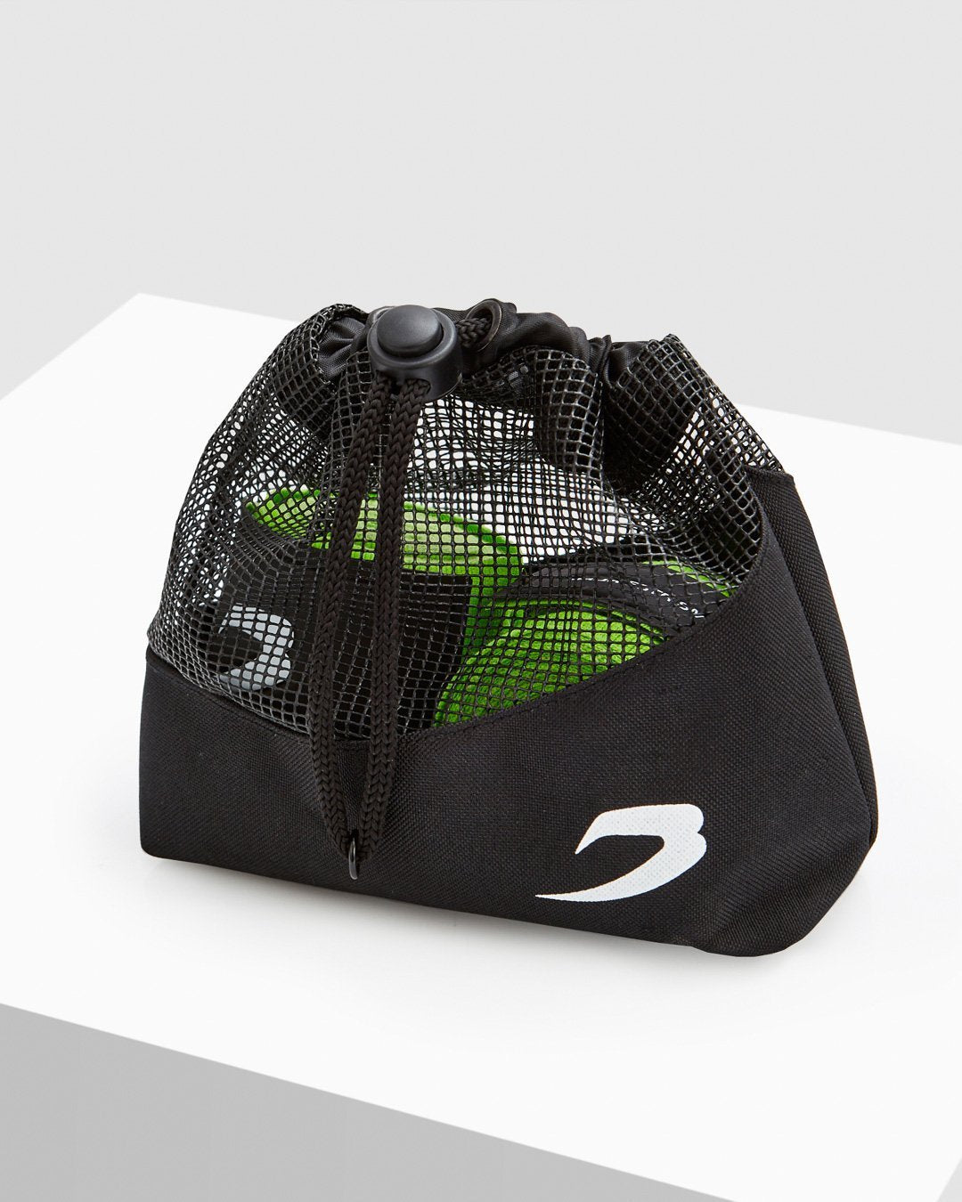 Neon green fabric boxing handwraps that is 4.5 metres in length with a leather velcro strap embossed with a white strike logo.