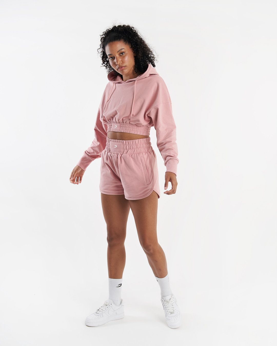 Kim Cropped Hoodie - Pink | BOXRAW
