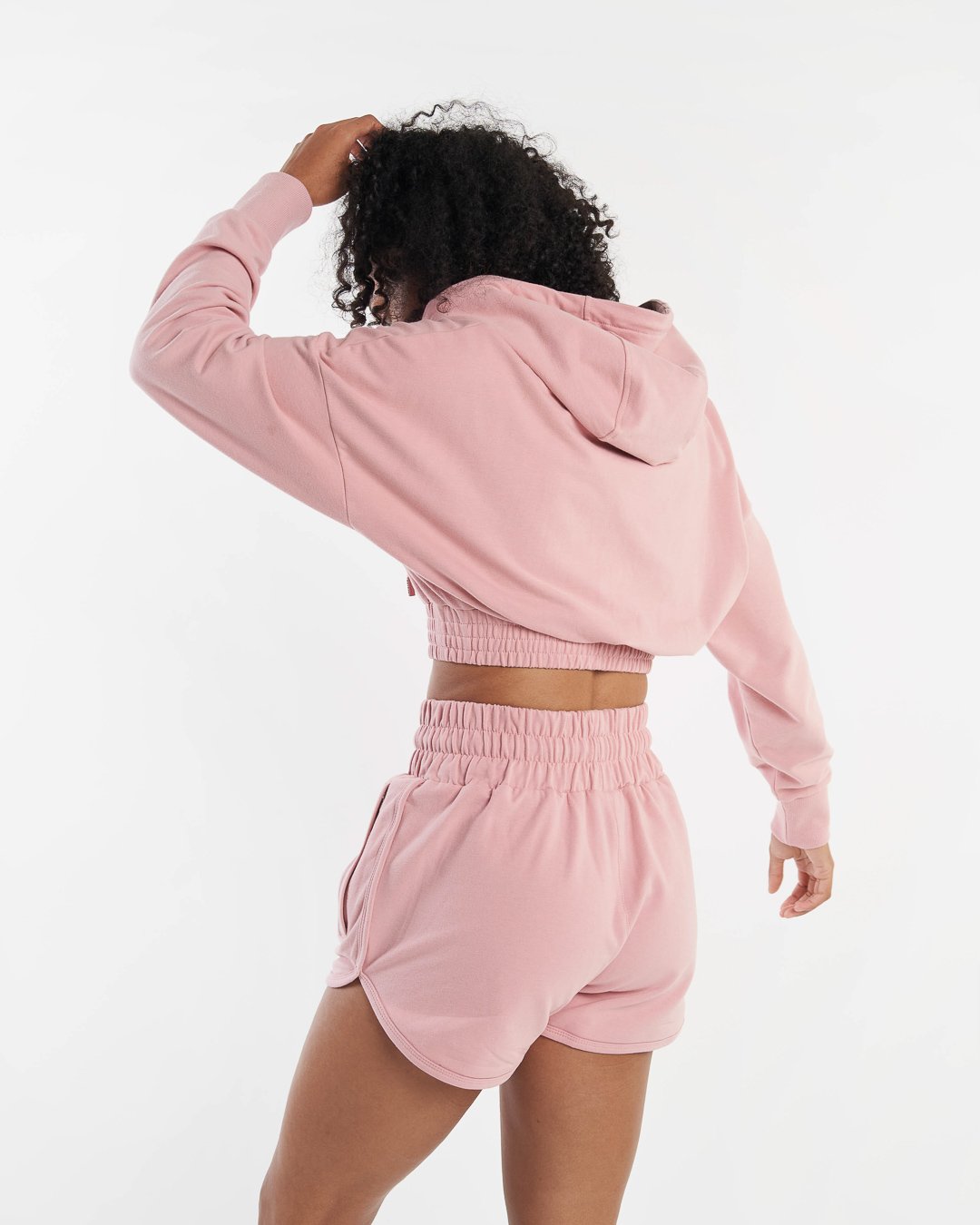 Kim Cropped Hoodie - Pink | BOXRAW