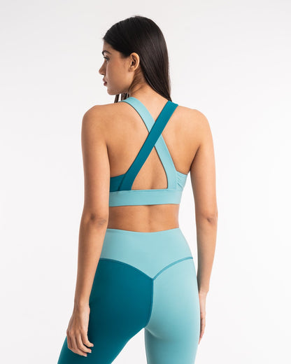 Lisa Sports Bra - Teal | BOXRAW
