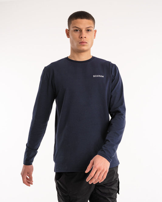 BOXRAW Long Sleeve T-Shirt - Navy