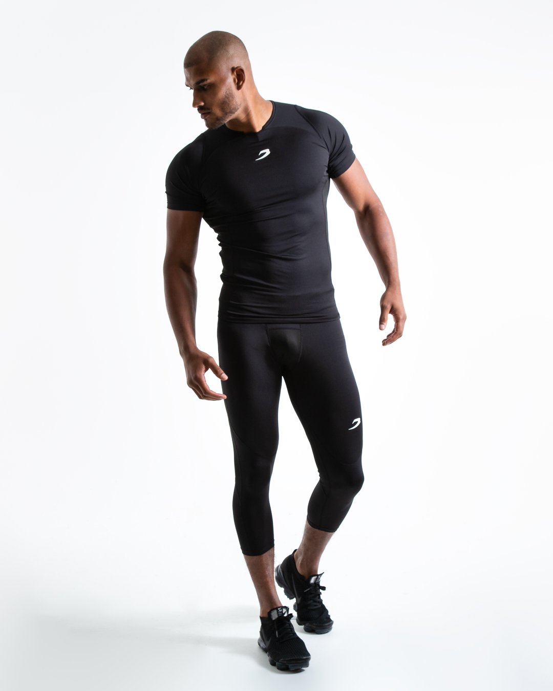 Saddler Compression 3/4 Leggings - Black