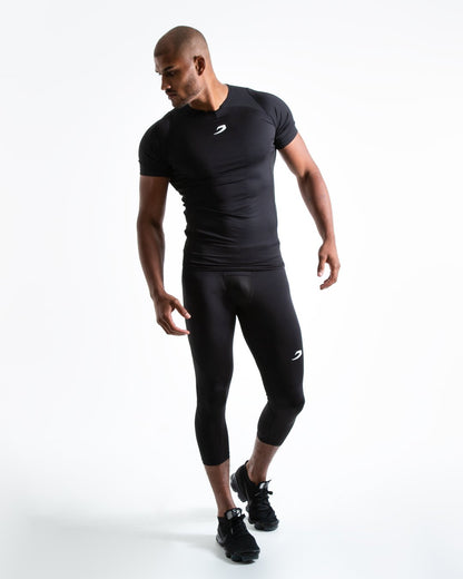Saddler Compression 3/4 Leggings - Black