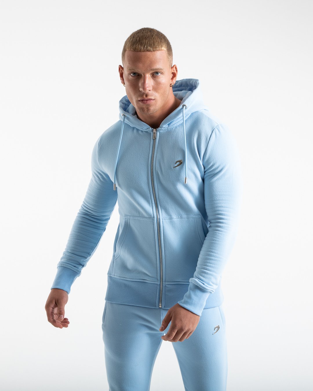 Marciano Zip Hoodie - Baby Blue