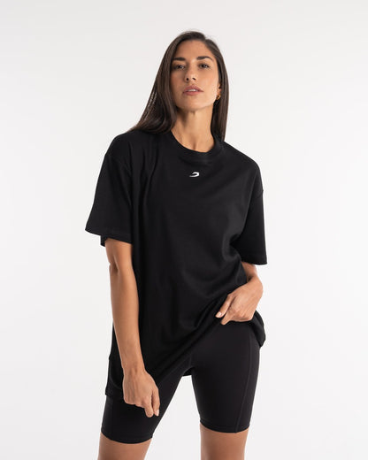 Women's Oversized Strike T-Shirt - Black | BOXRAW