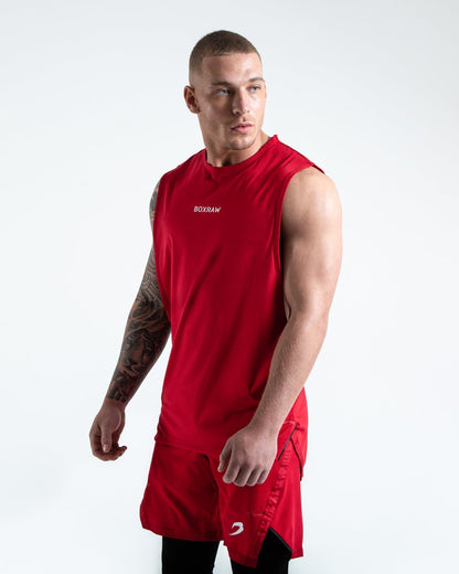 BOXRAW SMRT-TEC Muscle Tank - Red