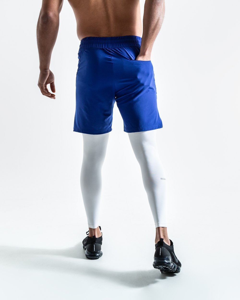 Pep Shorts (2-In-1 Training Tights) - Blue/White