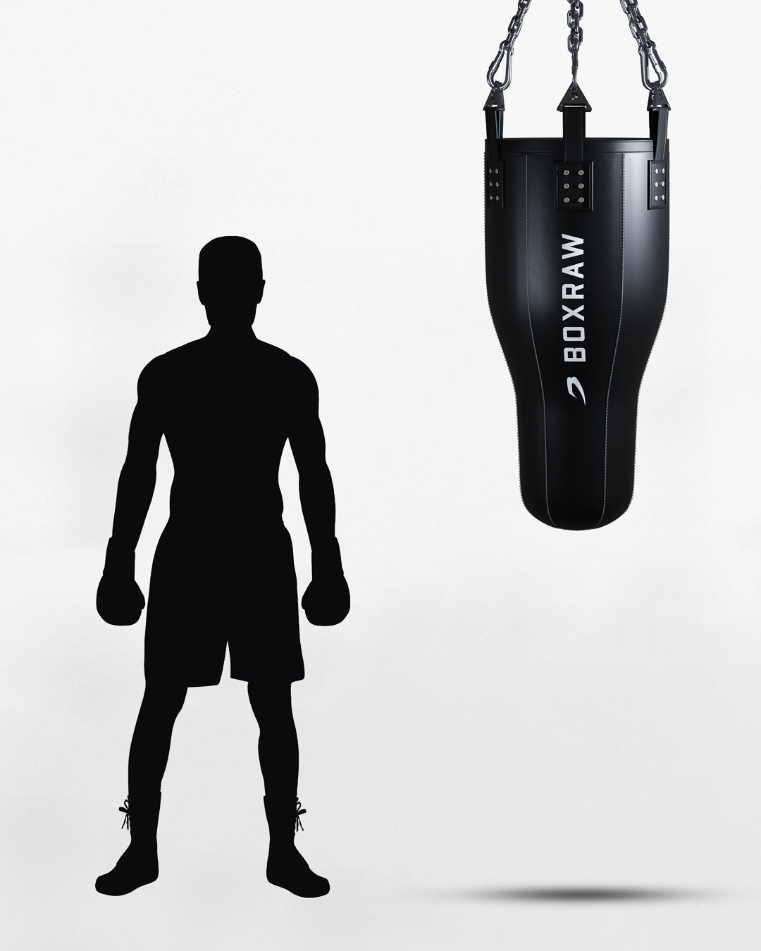 BOXRAW 3.5ft Spitzer Bag - Black/65kg