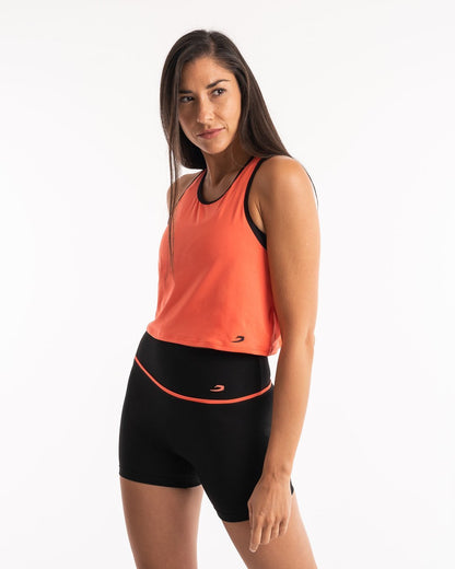 Valerie Cropped Tank - Coral | Women's Training | BOXRAW